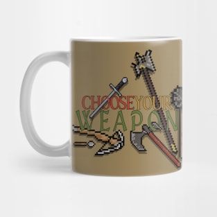 Pixel Medieval Weapons: Choose Your Weapon Mug